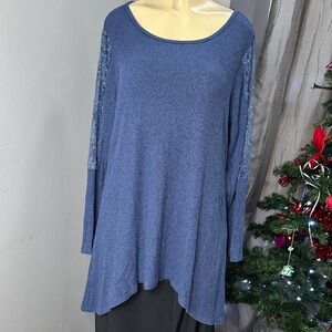 Premise  women's long sleeve sweater Sz XL Navy Color RETAIL 68.00